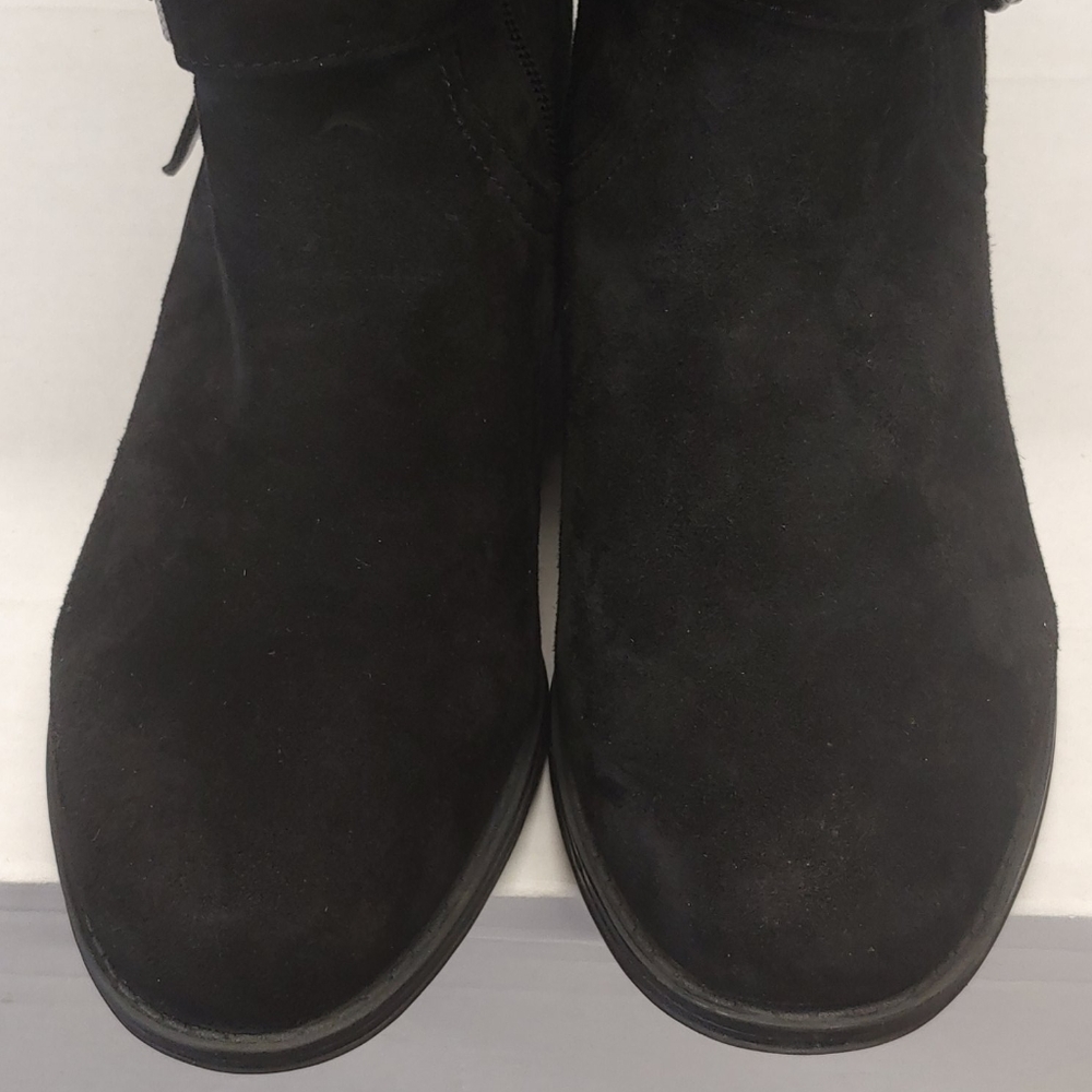 Naturalizer Jordan Suede Riding Boot Black- 8W - Picture 7 of 15